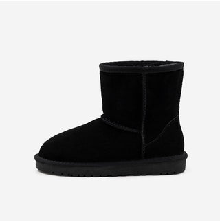 Like Cowhide Fur-lined Short, Mid, Long Boots 2cm