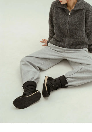 Ranger Scrunchie Padded Boots 3cm