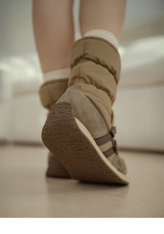 Ranger Scrunchie Padded Boots 3cm