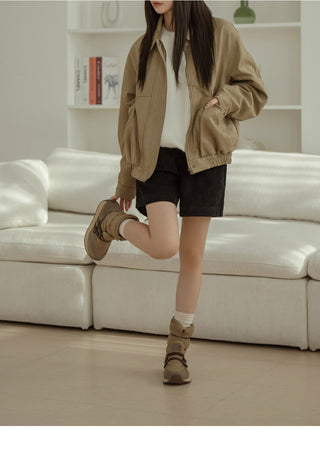 Ranger Scrunchie Padded Boots 3cm