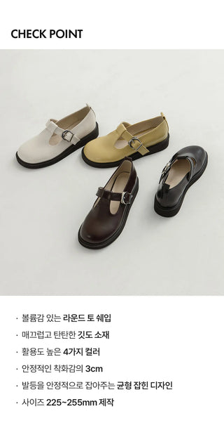 Pelosi T-Strap Mary Jane Platform 3cm