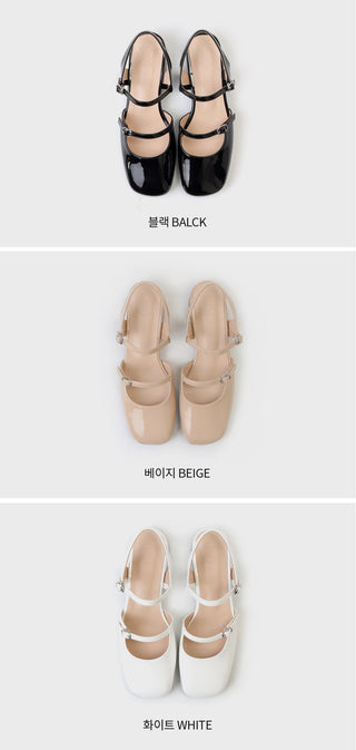 Lamello Two-Strap Mary Jane Slingback 3cm