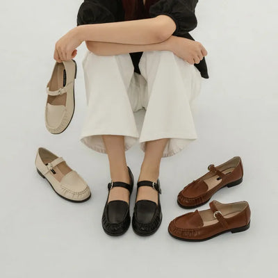 Milan Stitch Mary Jane Flats 2cm