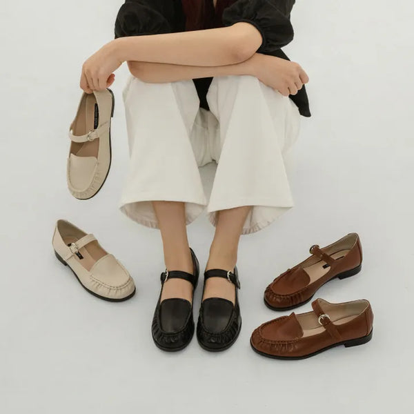 Milan Stitch Mary Jane Flats 2cm