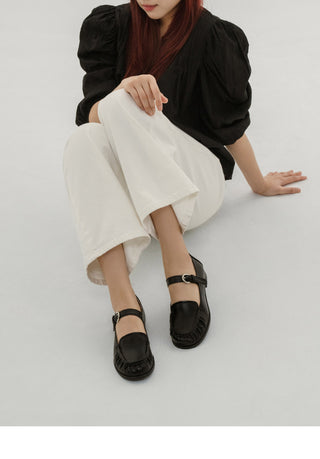 Milan Stitch Mary Jane Flats 2cm