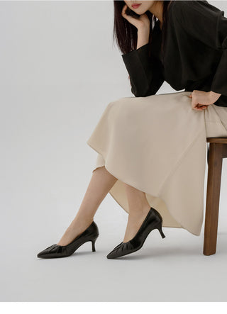 Les Jours Type Stiletto Shirred Pumps 1cm 6cm