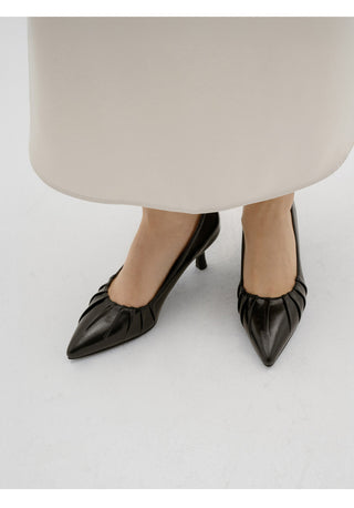 Les Jours Type Stiletto Shirred Pumps 1cm 6cm