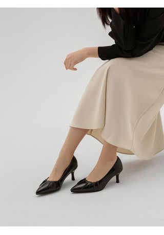 Les Jours Type Stiletto Shirred Pumps 1cm 6cm