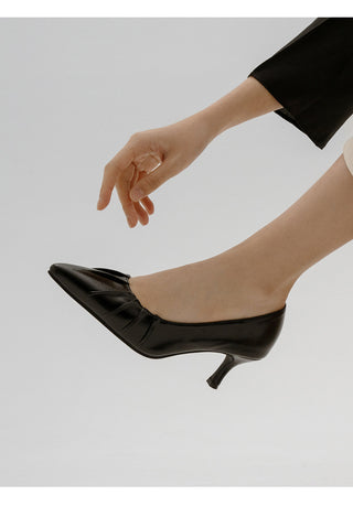 Les Jours Type Stiletto Shirred Pumps 1cm 6cm