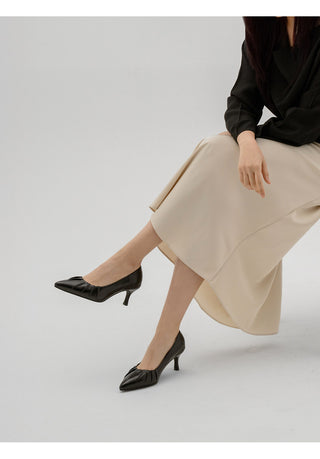 Les Jours Type Stiletto Shirred Pumps 1cm 6cm