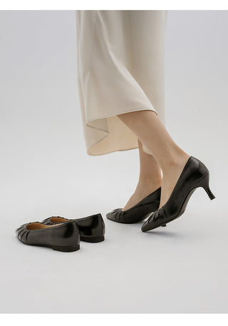 Les Jours Type Stiletto Shirred Pumps 1cm 6cm