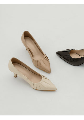Les Jours Type Stiletto Shirred Pumps 1cm 6cm