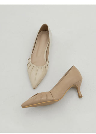 Les Jours Type Stiletto Shirred Pumps 1cm 6cm