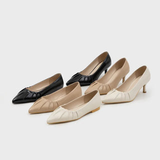 Les Jours Type Stiletto Shirred Pumps 1cm 6cm