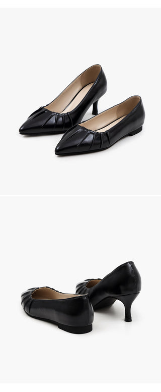 Les Jours Type Stiletto Shirred Pumps 1cm 6cm