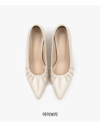Les Jours Type Stiletto Shirred Pumps 1cm 6cm