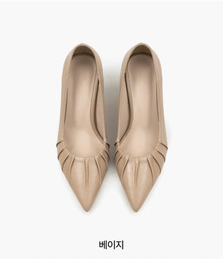 Les Jours Type Stiletto Shirred Pumps 1cm 6cm