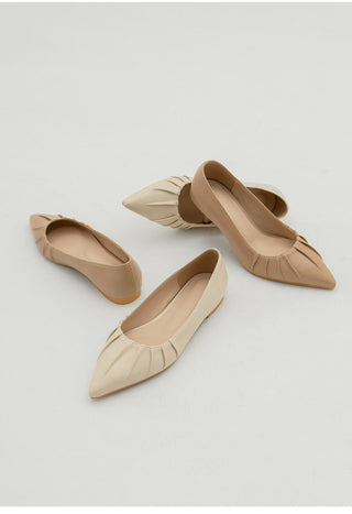 Les Jours Type Stiletto Shirred Pumps 1cm 6cm