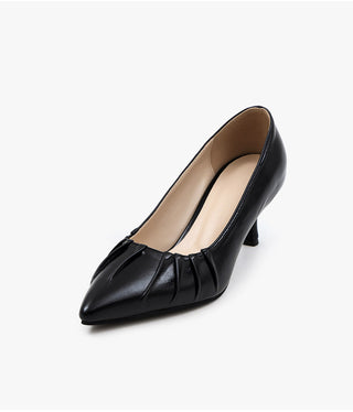 Les Jours Type Stiletto Shirred Pumps 1cm 6cm