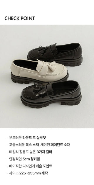 Lorenze Platform Flat Loafers 5cm