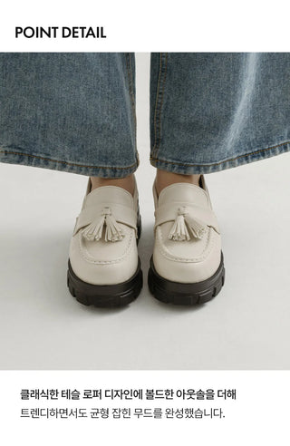 Lorenze Platform Flat Loafers 5cm