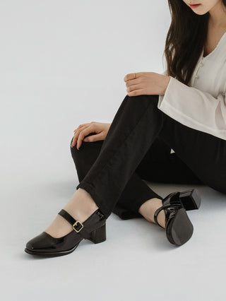 Justin Square Mary Jane Pumps 5cm