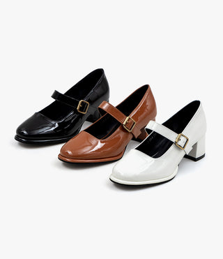 Justin Square Mary Jane Pumps 5cm