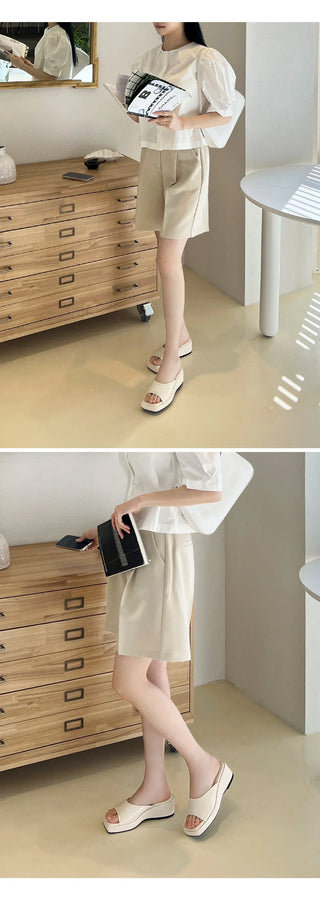 Foirn Platform Mule Slippers 6cm