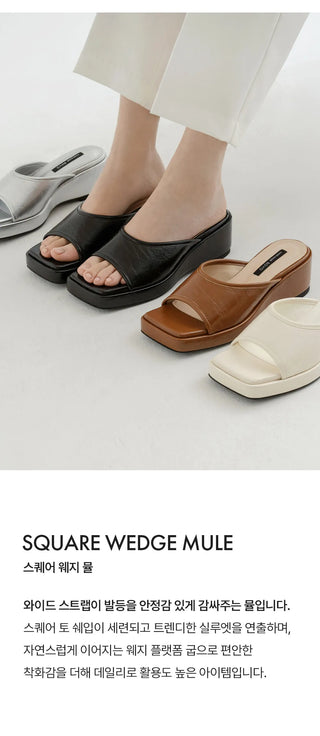 Foirn Platform Mule Slippers 6cm
