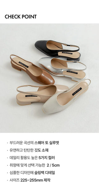 Ropier slingback pumps heel 2cm 5cm