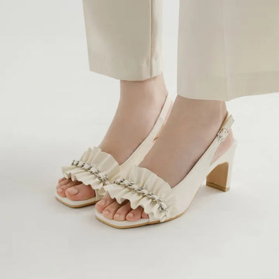 Veoli Shirred Point Slingback 7cm