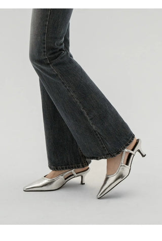 Drell Patent Kitten Heel Slingback 5cm