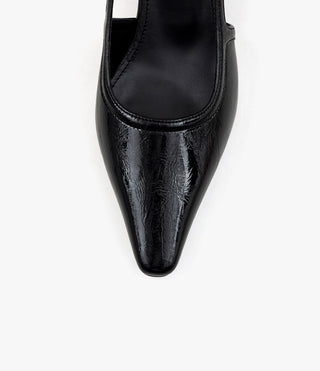 Drell Patent Kitten Heel Slingback 5cm
