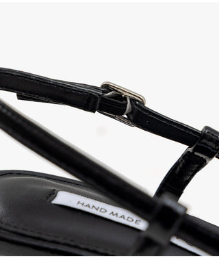 Drell Patent Kitten Heel Slingback 5cm