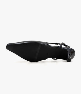 Drell Patent Kitten Heel Slingback 5cm