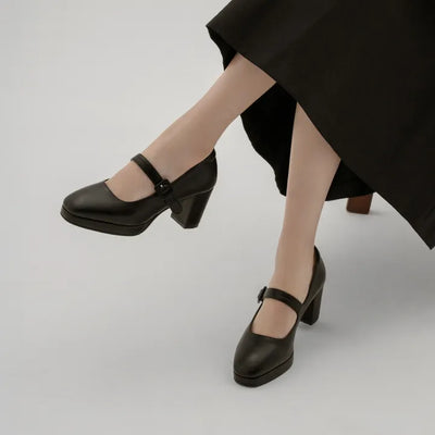 Piers Platform Mary Jane Pumps 7cm