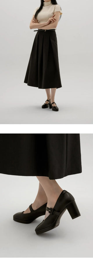 Piers Platform Mary Jane Pumps 7cm