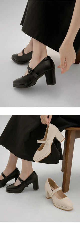 Piers Platform Mary Jane Pumps 7cm