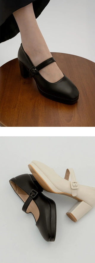 Piers Platform Mary Jane Pumps 7cm