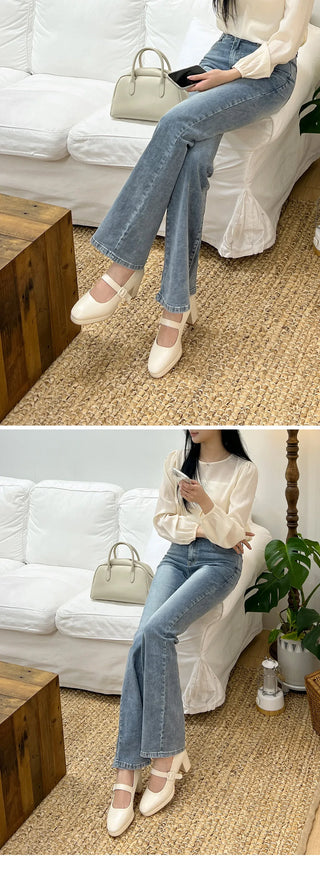 Piers Platform Mary Jane Pumps 7cm