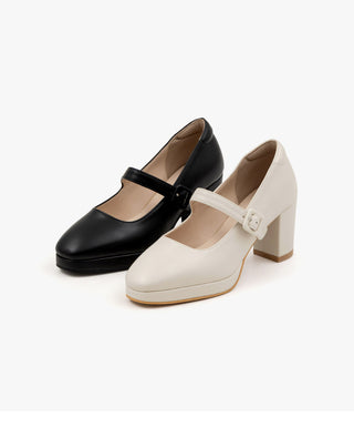 Piers Platform Mary Jane Pumps 7cm