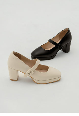 Piers Platform Mary Jane Pumps 7cm