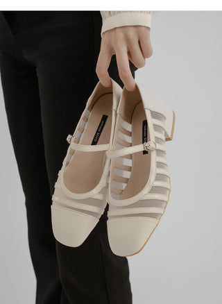 Stephan See-through Mary Jane Mid-heel 3cm