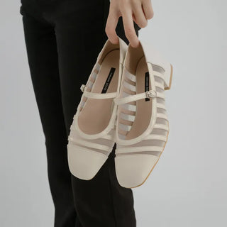 Stephan See-through Mary Jane Mid-heel 3cm