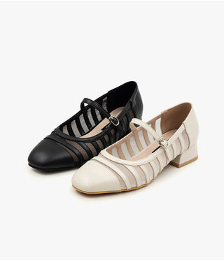 Stephan See-through Mary Jane Mid-heel 3cm