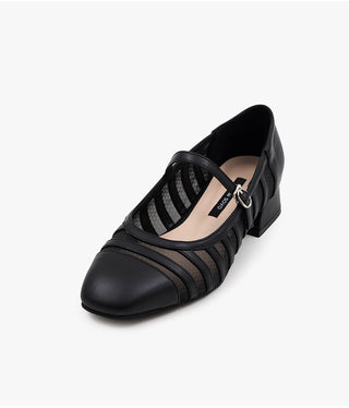 Stephan See-through Mary Jane Mid-heel 3cm