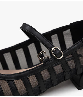 Stephan See-through Mary Jane Mid-heel 3cm