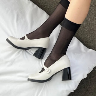 Lovely New Arrival Iver Semi-Square Mary Jane Pumps 6cm