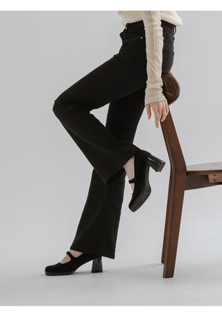 Lovely New Arrival Iver Semi-Square Mary Jane Pumps 6cm