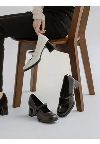 Lovely New Arrival Iver Semi-Square Mary Jane Pumps 6cm